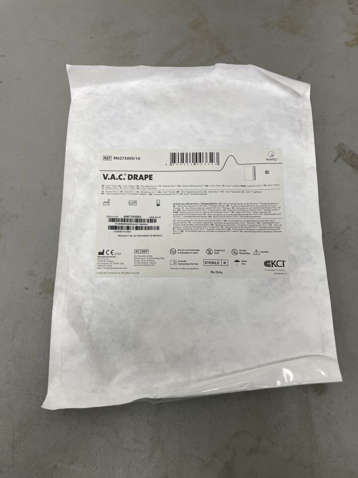M6275009 - KCI - V.A.C. Drape: 30.5cm x 26cm - Negative Pressure Wound Therapy, NPWT, (EA)