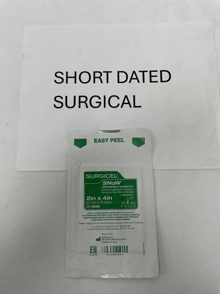 2082 - ETHICON - Surgicel Snow Absorbable Hemostat 2in x 4in, (EA)