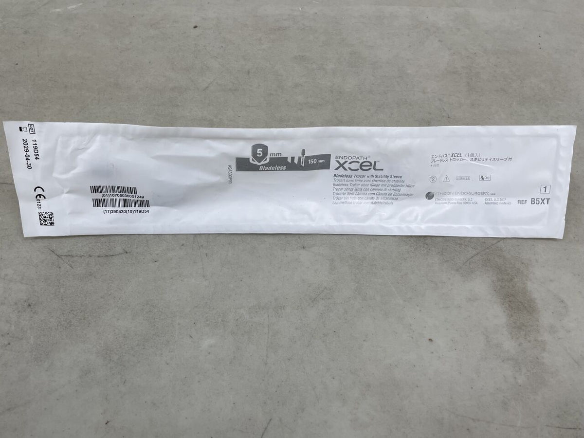 B5XT - ETHICON - Endopath Xcel Stability Sleeve Bladeless Trocar, 5 dia. x 150 mm L Shaft, (EA)