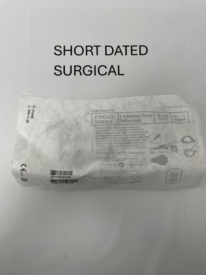 HAR9F - ETHICON - Ultrasonic Scalpel with Adaptive Tissue Technology 9cm Length, (EA)