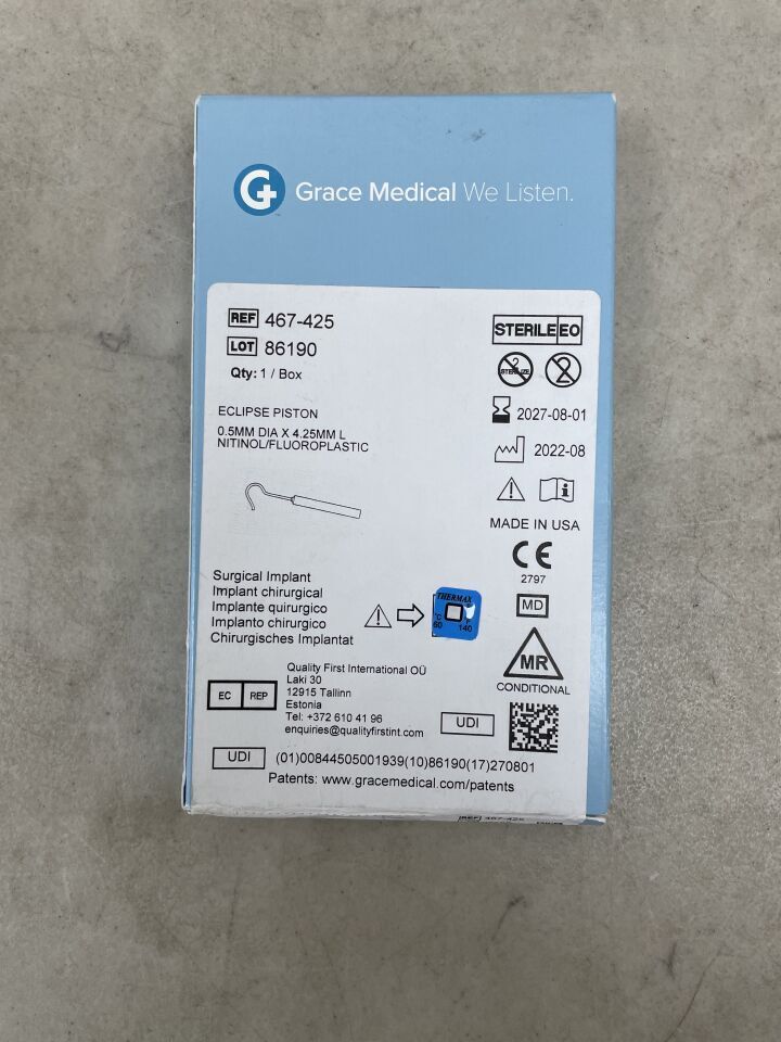 467-425 - GRACE MEDICAL - Eclipse Piston, 0.5mm x 4.25mm, (BX)