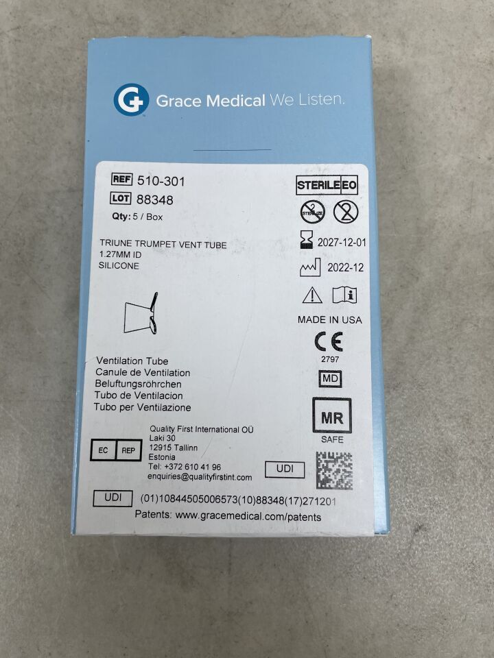 510-301 - GRACE MEDICAL - Triune Trumpet, 1.27mm, silicone, (BX/5)