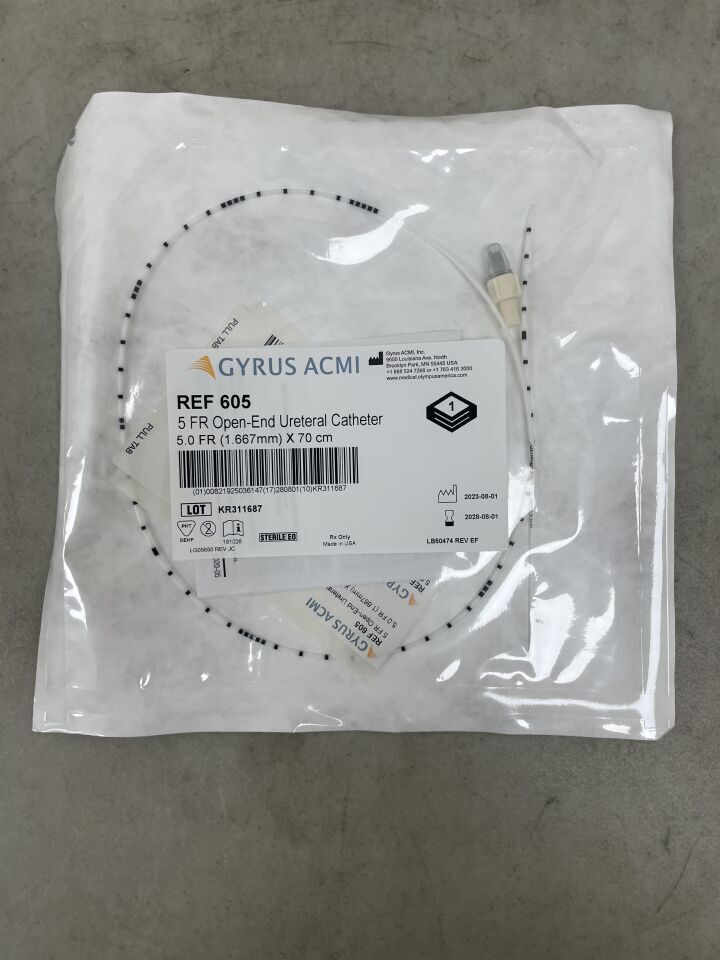 605 - GYRUS - Open-End Ureteral Catheter, 5.0Fr x 70cm, (EA)