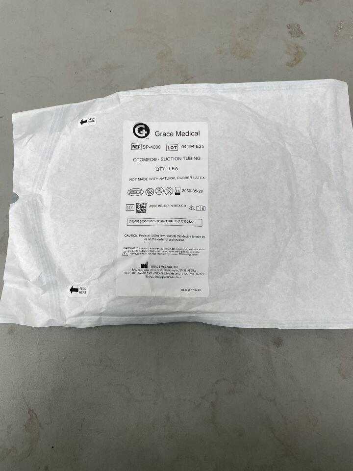 SP-4000 - GRACE MEDICAL - Otomed Suction Tubing, (EA)