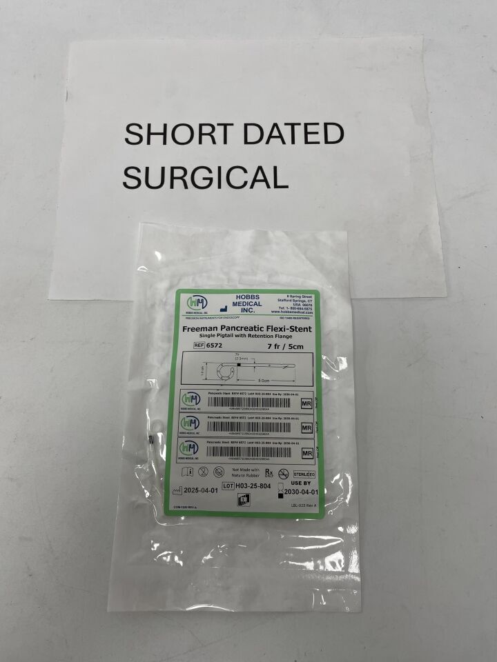 6572 - HOBBS MEDICAL - Pancreatic Stent Freeman Flexi-Stent, 7F x 5cm, (EA)