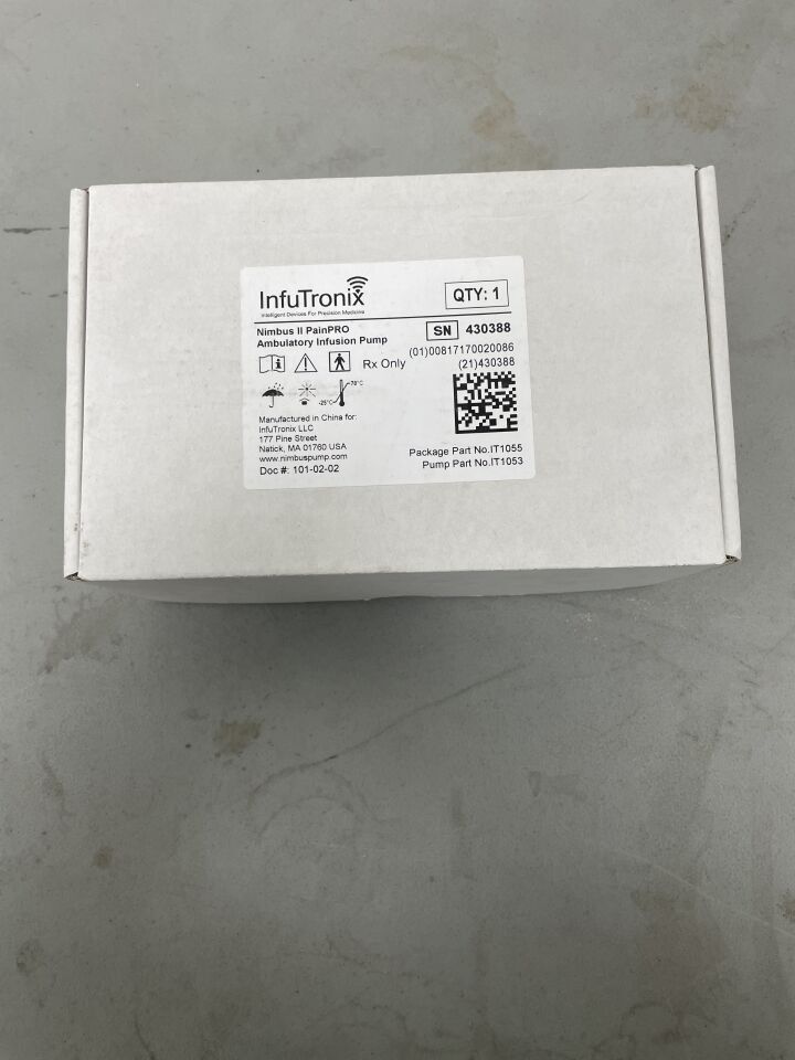 IT1055 - INFUTRONIX - Nimbus II Pain Pro Ambulatory Infusion Pump IT1053, (BX)