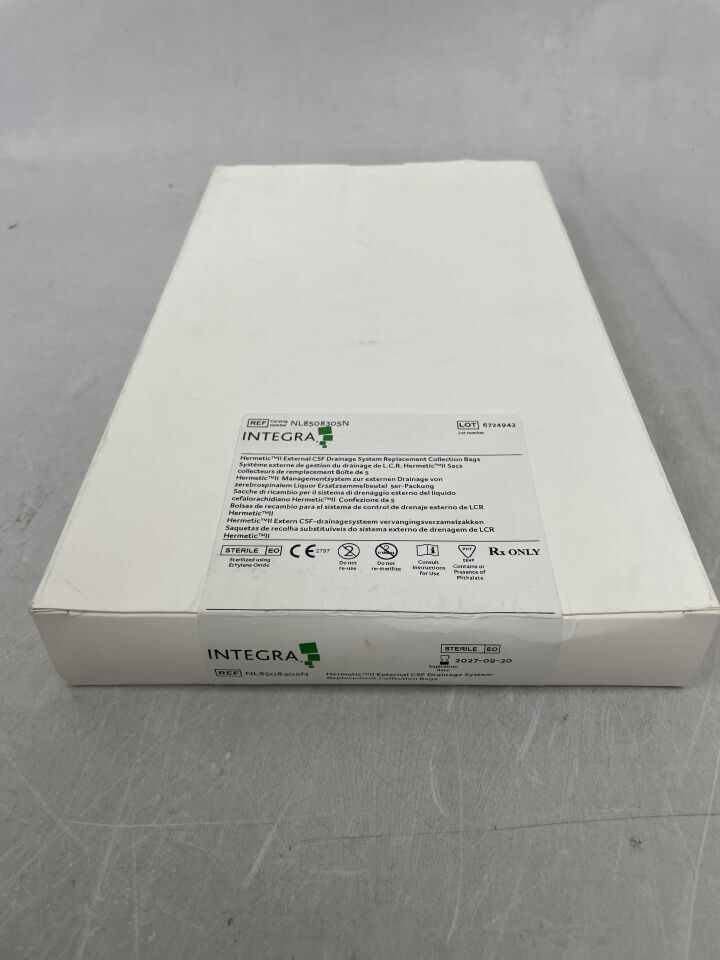 NL8508305N - INTEGRA - Hermetic II External CSF Drainage System Replacement Collection Bags 700ml, (BX/5)