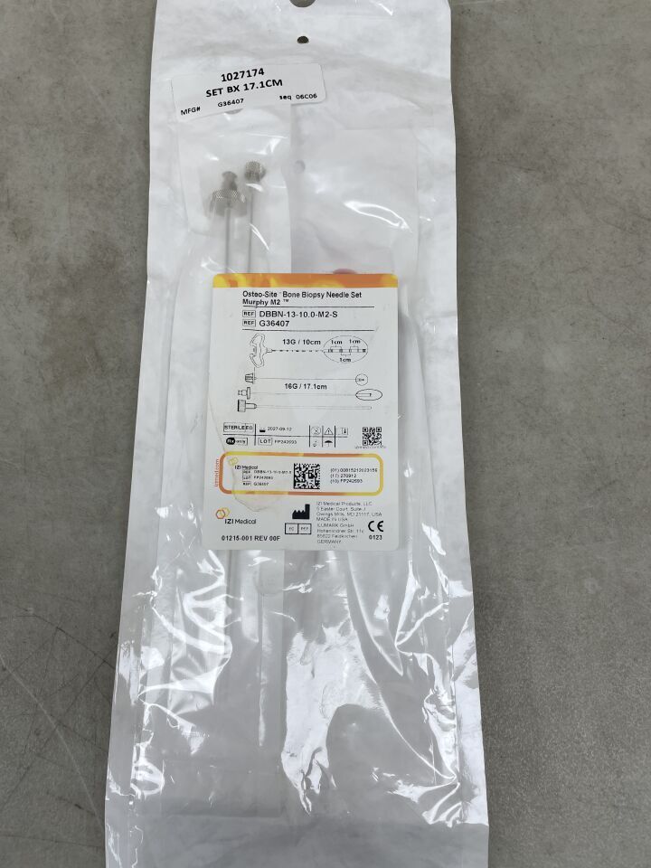 G36407 - IZI MEDICAL - osteo-site bone biopsy needle set, murphy m2 (with inner biopsy needle) 13g / 10cm / 16g, (EA)