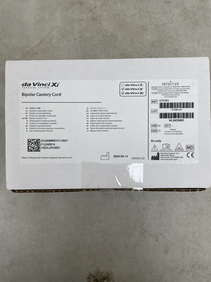 470384 - INTUITIVE SURGICAL - da Vinci Xi Bipolar Energy Instrument Cord, 17 ft., (BX)