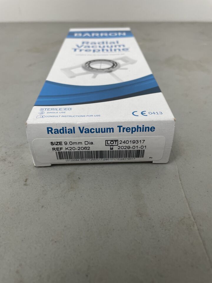 K20-2062 - KATENA PRODUCTS - Barron Radial Vacuum Corneal Trephine, 9mm diameter, (BX)