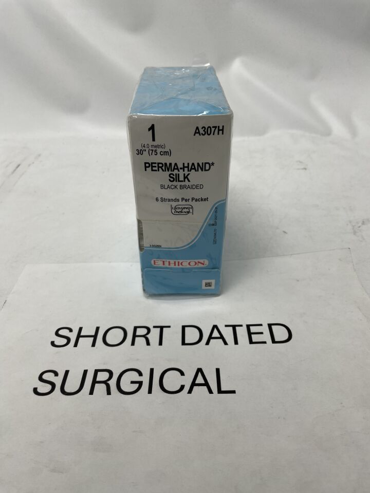 A307H - ETHICON - Perma-Hand Non-Absorbable Braided Silk Suture, Size 1, 30 in. Length, (BX/36)