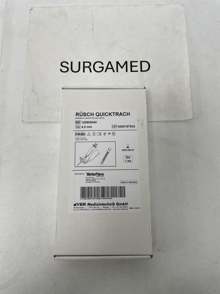 120900040 - TELEFLEX - Rusch QuickTrach Emergency Cricothyrotomy Device 4.0mm, (BX)