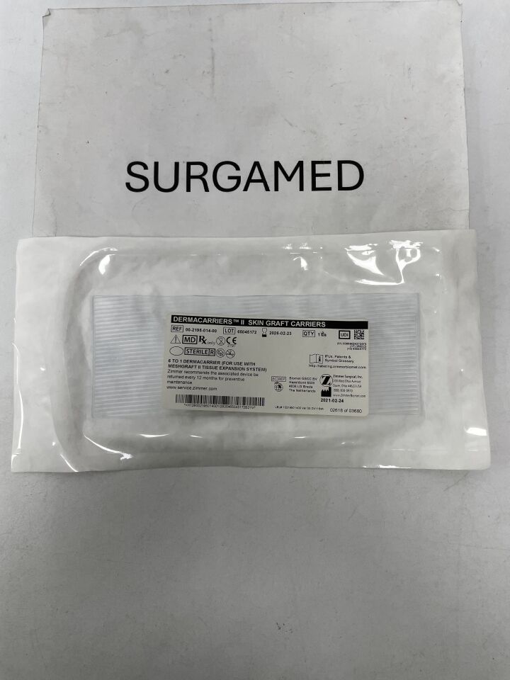 00-2195-014-00 - ZIMMER - Dermacarriers II Skin Graft Carrier: 6 to 1, (EA)