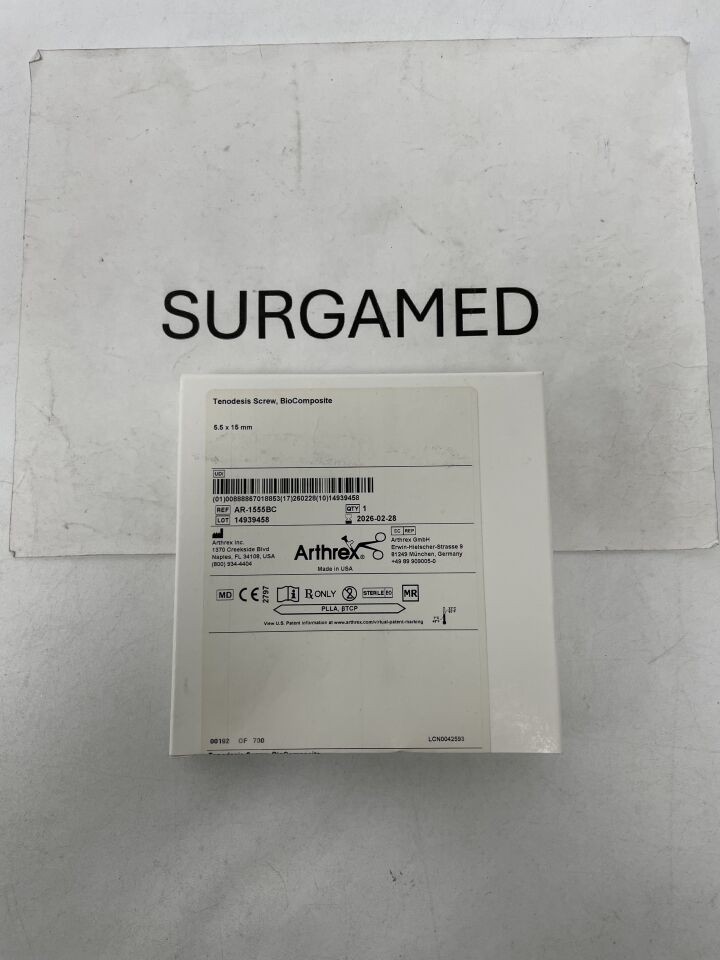 AR-1555BC - ARTHREX - BioComposite Tenodesis Screw: 5.5mm x 15mm, (BX)