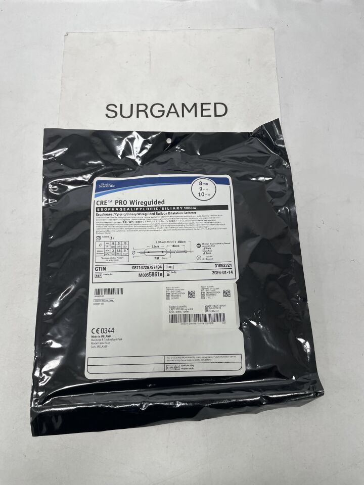 5861 - BOSTON SCIENTIFIC - CRE PRO Wireguided Balloon Dilatation Catheter - Esophageal/Pyloric/Biliary - 8mm x 9mm x 10mm, (EA)