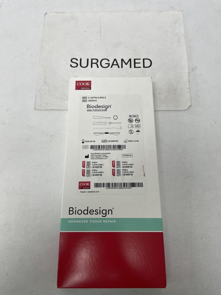 G53614 - COOK - Biodesign Anal Fistula Plug - C-AFPS-0.6X9.5 - 0.6cm X 9.5cm, (BX)