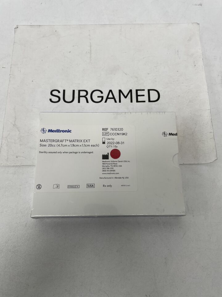 7610320 - MEDTRONIC - Mastergraft Matrix EXT 20cc, 4.7 x 1.9 x 1.1cm, (BX)