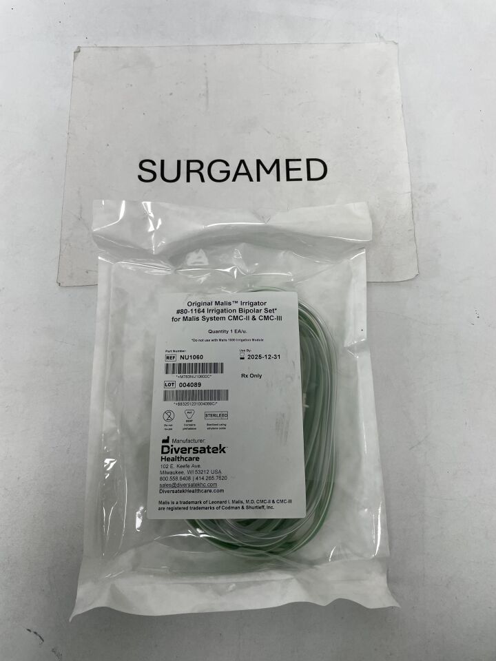 NU1060 - DIVERSATEK - Original Malis Irrigator #80-1164 Irrigation Bipolar Set for Malis System CMC-II & CMC-III, (EA)