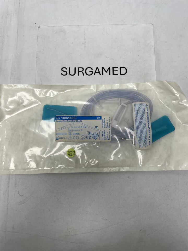1882936E - MEDTRONIC - Angle-Tip Serated Blade - 2.9mm x 18cm, (EA)