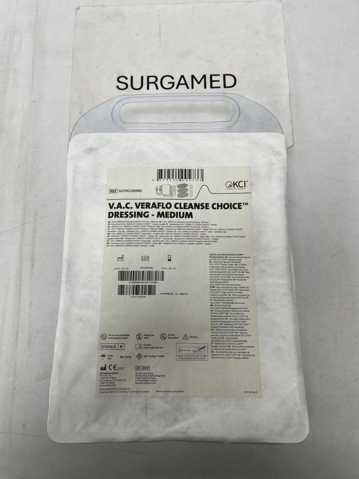 ULTVCC05MD - KCI - V.A.C. Veraflo Cleanse Choice Dressing - Medium, (EA)