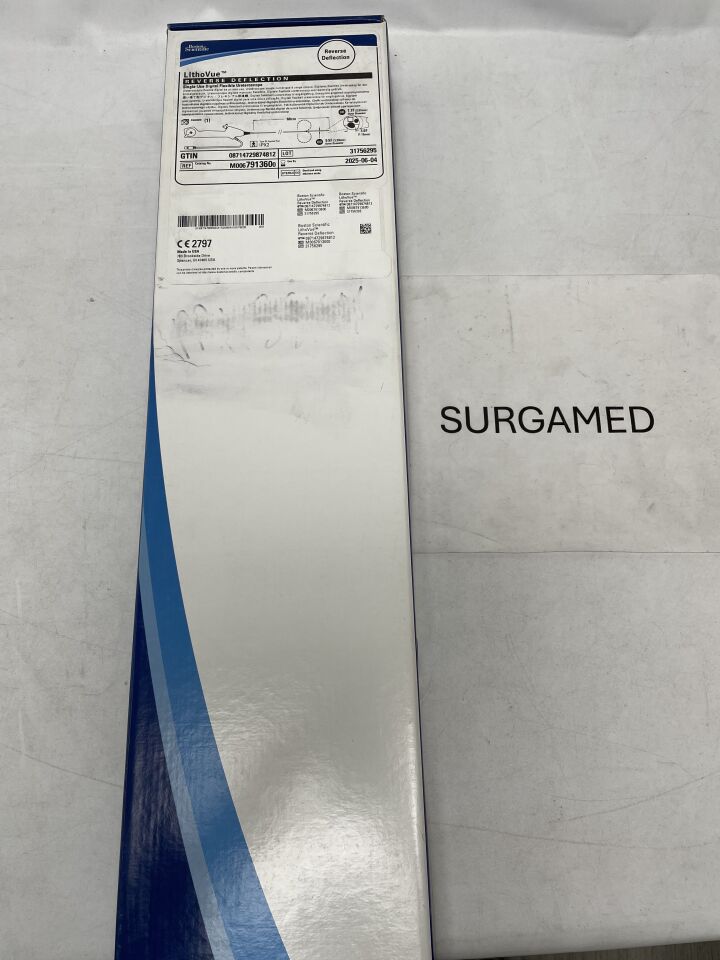 791360 - BOSTON SCIENTIFIC - LithoVue Single-Use Digital Flexible Ureteroscope - Reverse Deflection - 7.7Fr x 68cm (L), (BX)