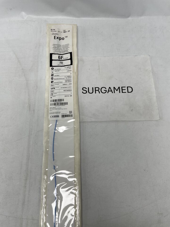 08641225 - BOSTON SCIENTIFIC - Expo Angiographic Catheter - FR4 - 6Fr x .056"/.038" x 125cm (L), (EA)
