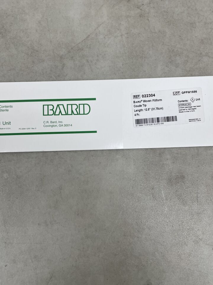 022304 - BARD - Woven Filiform Coude Tip, 4Fr 12.5inch, (PK/1)
