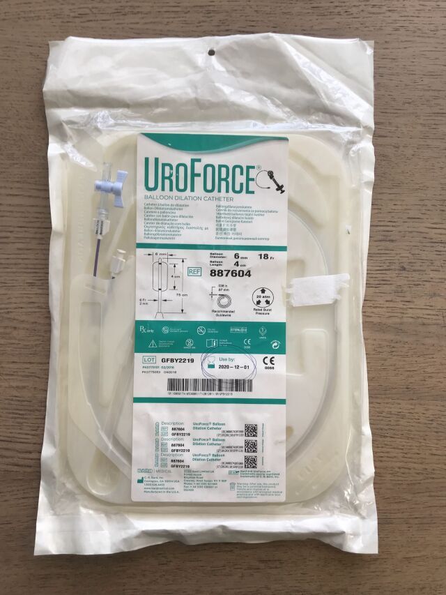 887604 - BARD - UROFORCE Balloon Dilation Catheter, 6mm x 18fr x 4cm length, (BX/1)