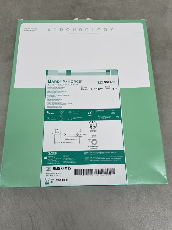 997406 - BARD - X-Force U30 Ureteroscopic Balloon Dilation Catheter 4mm x 60mm, (BX/1)