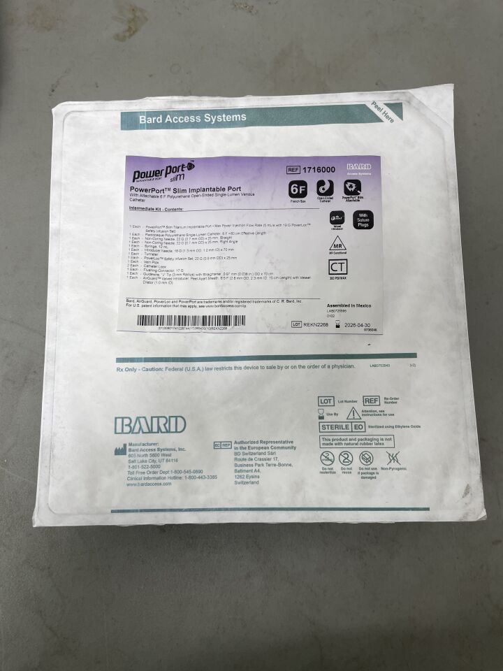1716000 - BARD - PowerPort Slim Ti Implantable Port 6F, Intermediate, (EA)