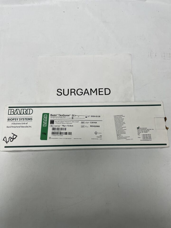 C2016A - BARD - TruGuide Coaxial Biopsy Needle 19G x 13.8cm, (BX/5)