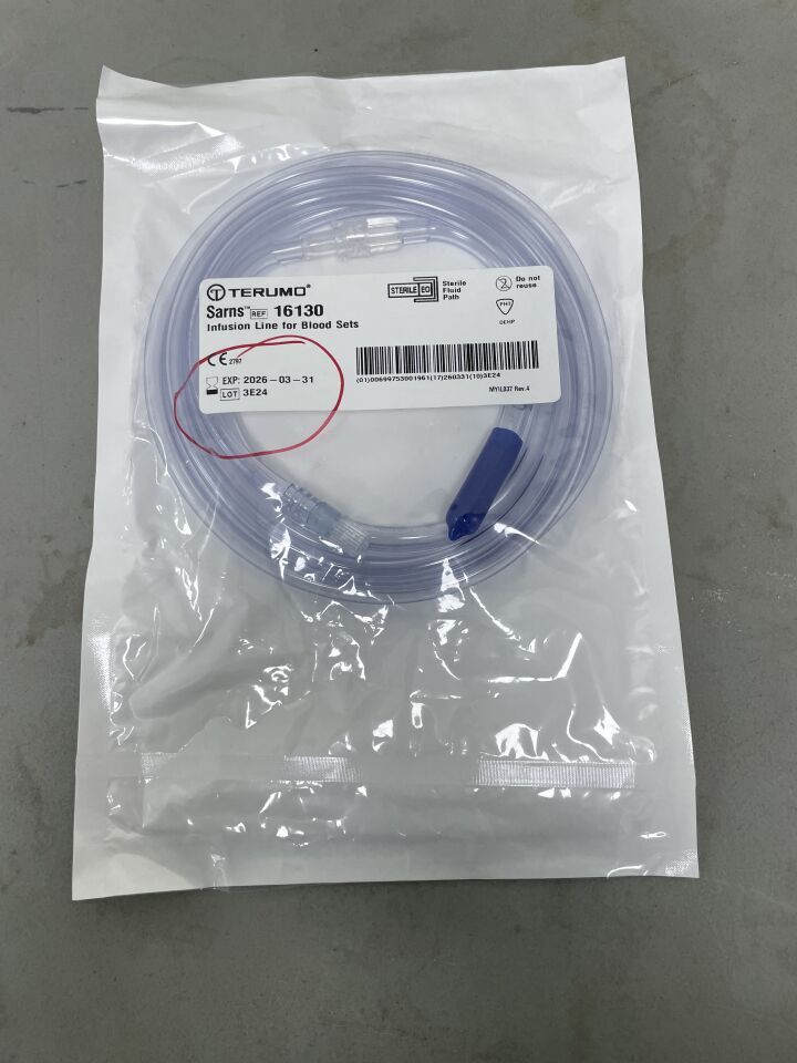 16130 - TERUMO - Sarns Infusion Line for Blood Sets, (EA)