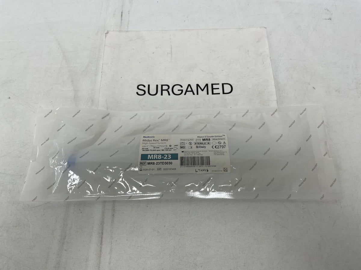 MR8-23TD3030 - MEDTRONIC - Midas Rex MR8 High-Speed Surgical Tool, Twist Drill, Mazor X Stealth Edition, 23cm, 3mm x 30mm Depth, (EA)