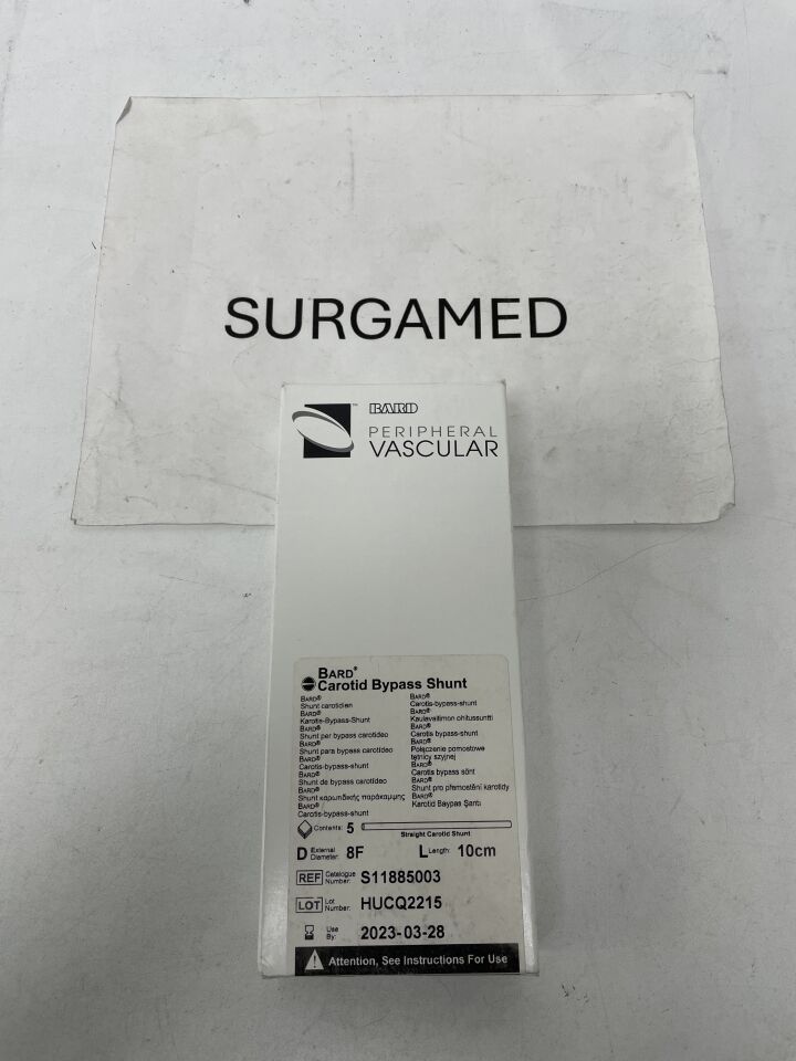 S11885003 - BARD - Carotid Bypass Shunt - 8Fr x 10cm, (BX/5)