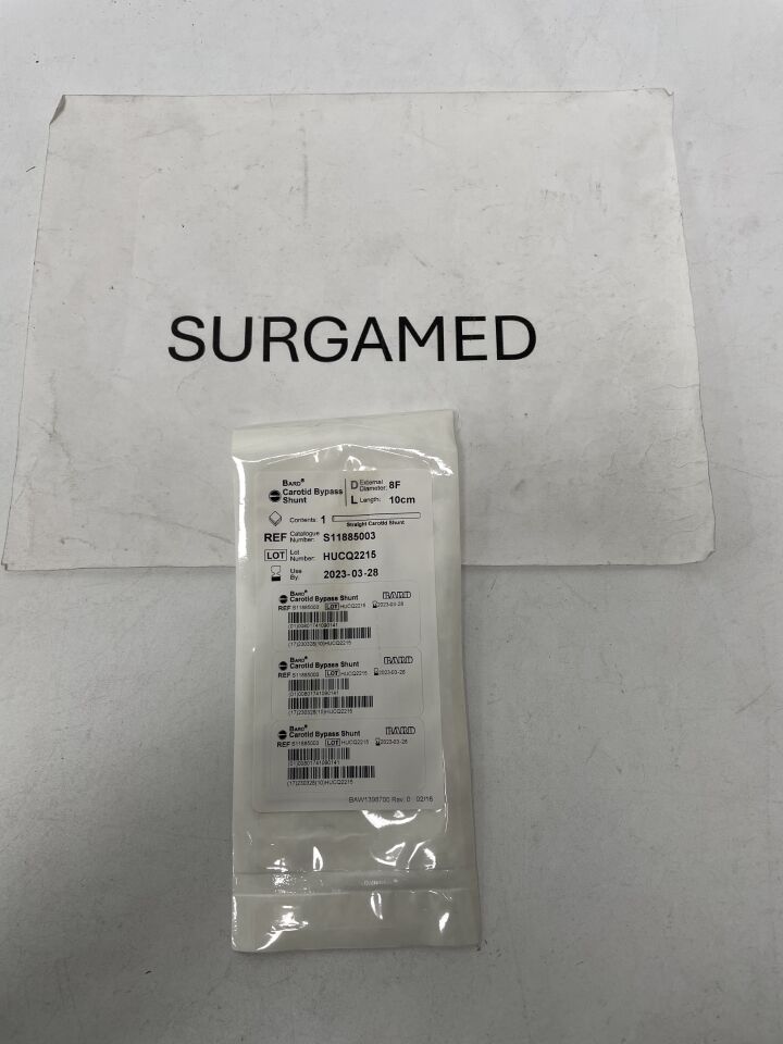 S11885003 - BARD - Carotid Bypass Shunt - 8Fr x 10cm, (EA)