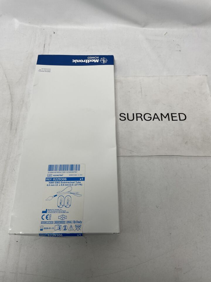 8229306 - MEDTRONIC - NIM EMG Reinforced Endotracheal Tube, 6 ID x 8.8 mm OD, (BX/1)