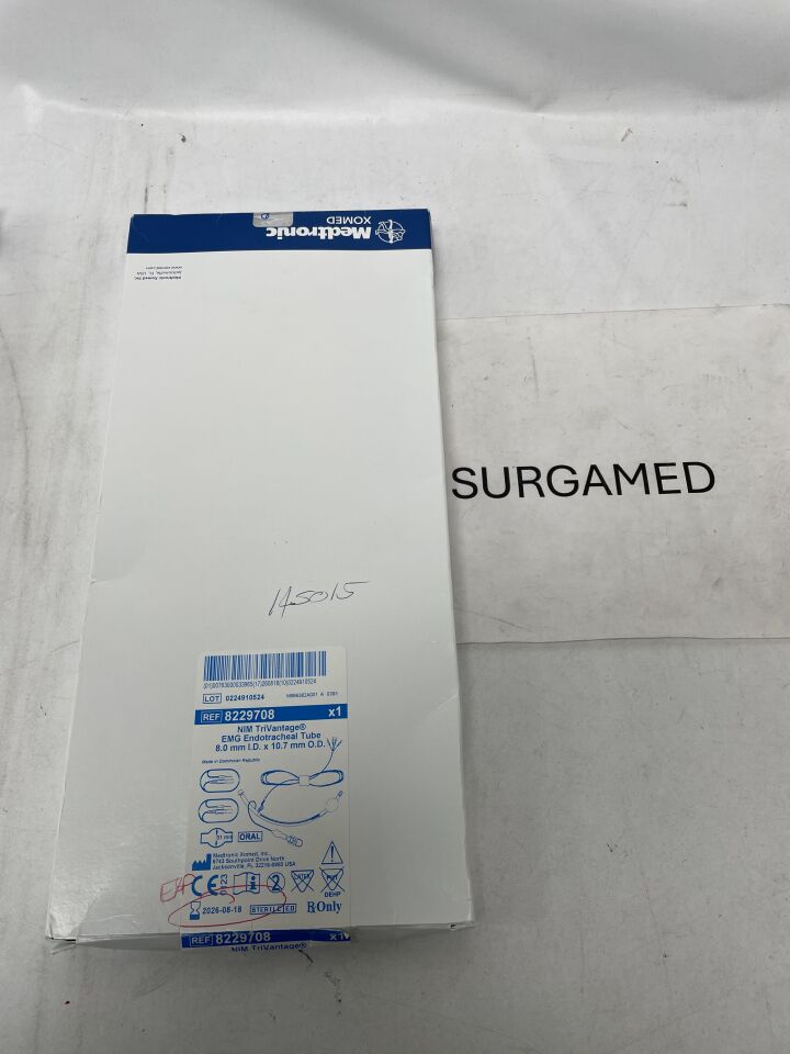 8229708 - MEDTRONIC - NIM TriVantage Endotracheal Tube: 8mm x 10.7mm, (BX/1)