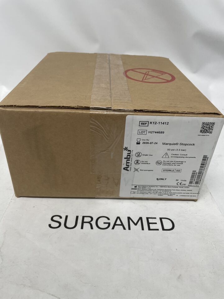 K12-11412 - AMBU - Marquis Stopcock, 50psi, (BX/50)