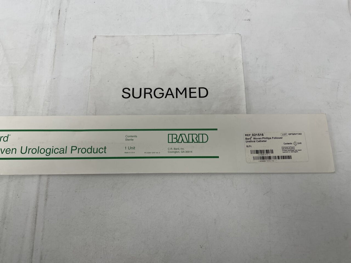 021516 - BARD - Woven Phillips Follower Urethral Catheter -16Fr, (BX/1)