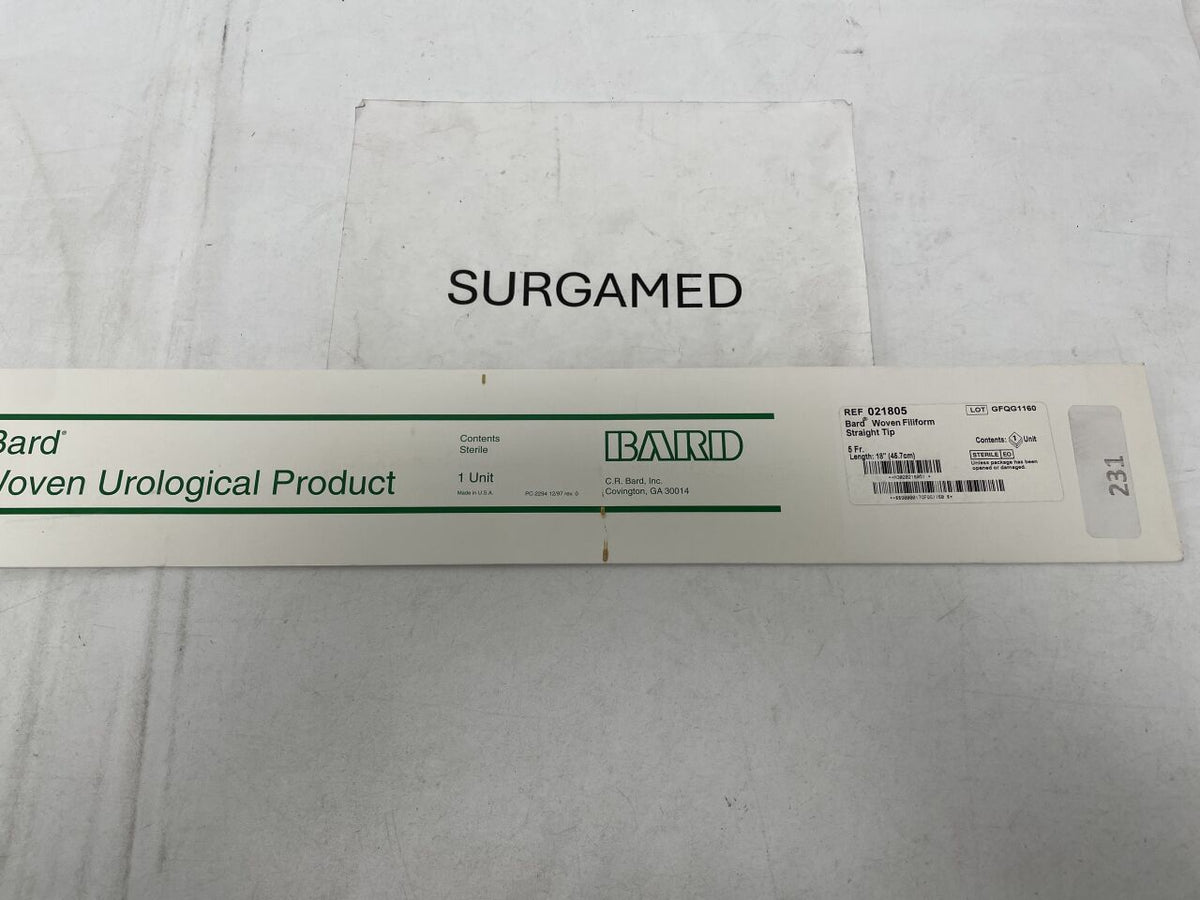 021805 - BARD - Woven Filiform Straight Tip - 5Fr x 18", (BX/1)