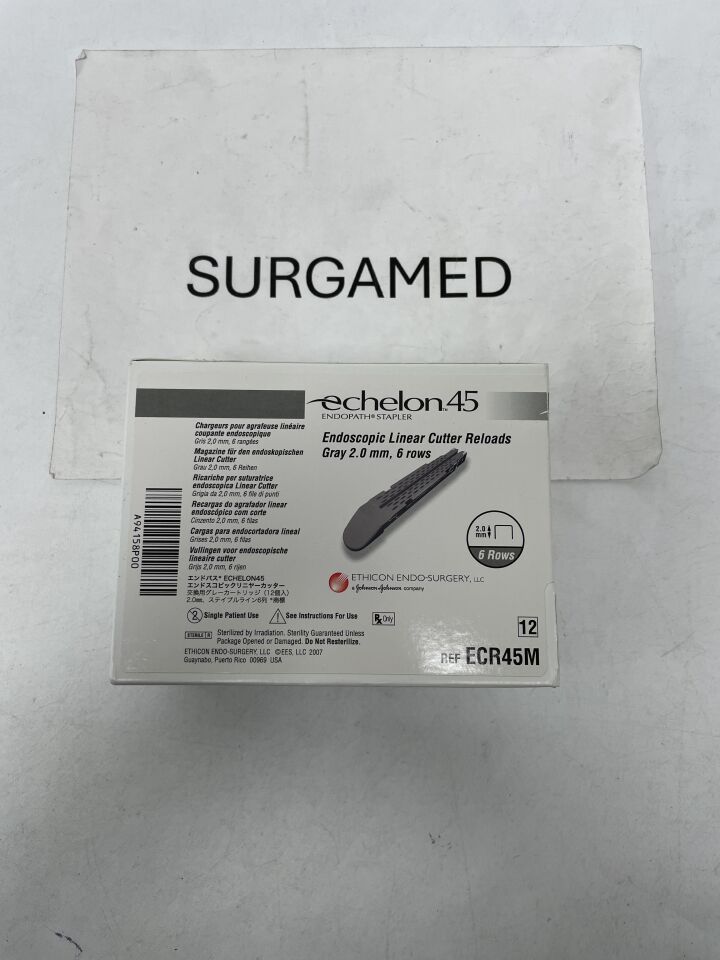 ECR45M - ETHICON - Echelon Endopath Stapler Reload, For 45 mm Endoscopic Staplers, Gray, (BX/12)