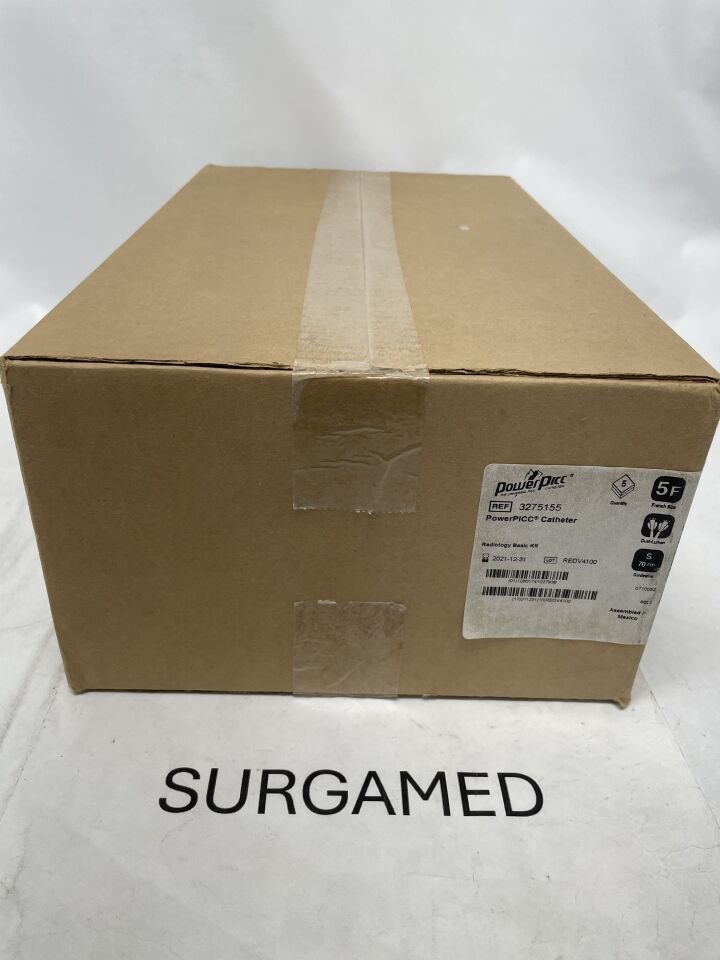 3275155 - BARD - PowerPICC Catheter - Radiology Basic Kit - Dual-Lumen - 5Fr x 55cm, (BX/5)