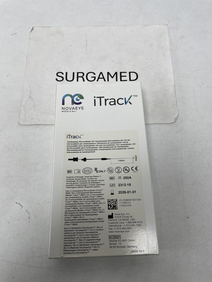 iT-250A - NOVA EYE - iTRACK Canaloplasty Microcatheter Kit, 12.5cm, (BX/1)