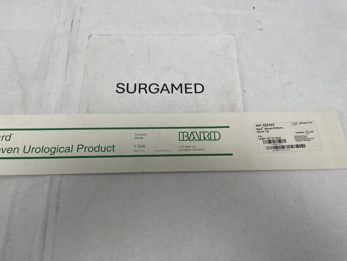022103 - BARD - Woven Filiform Spiral Tip - 3Fr x 12.5", (BX/1)