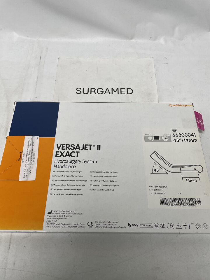 66800041 - SMITH & NEPHEW - Versajet II Exact Disposable Hydrosurgery System Handpiece, 14 mm Length, 45 ° Angle, (BX/1)