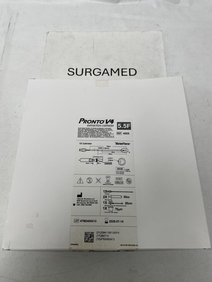 4005 - TELEFLEX - Pronto V4 Extraction Catheter - 5.5Fr x 138cm, (BX/1)