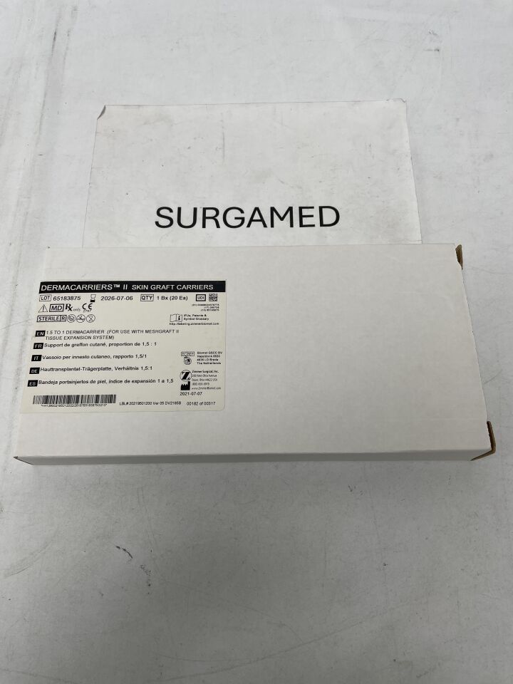 00-2195-012-00 - ZIMMER - Dermacarriers II Skin Graft Carrier: 1.5 to 1, (BX/20)
