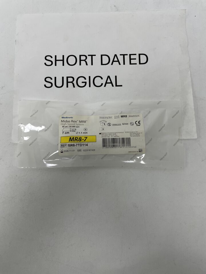 MR8-7TD114 - MEDTRONIC - Midas Rex Mr8 Twist Drill 7Cm, 1.1Mm, 4Mm Depth, (EA)