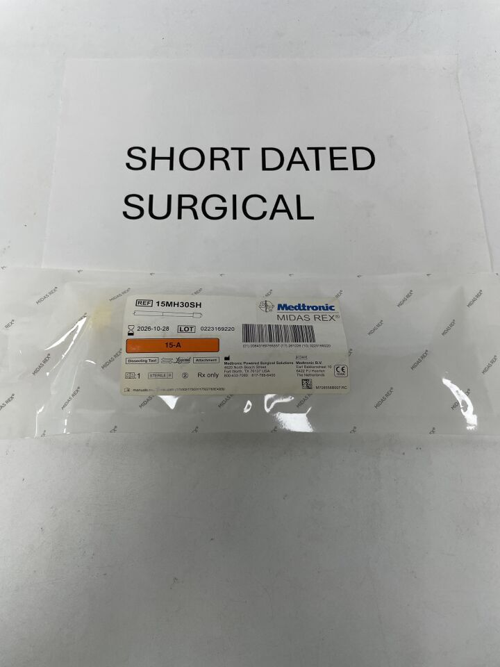 15MH30SH - MEDTRONIC - Midas Rex Legend, Match Head Fluted Short 15Cm, 3Mm, (EA)