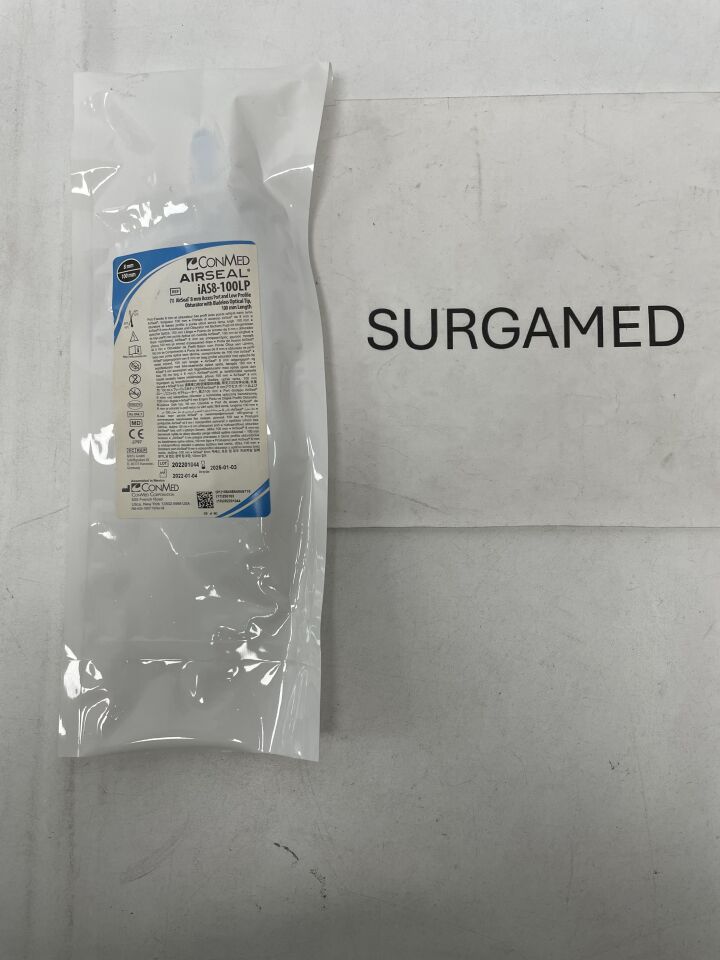 IAS8-100LP - CONMED - AirSeal Access Port and Low-Profile Obturator with Bladeless Optical Tip, 100 mm Length, 8 mm Size, (EA)